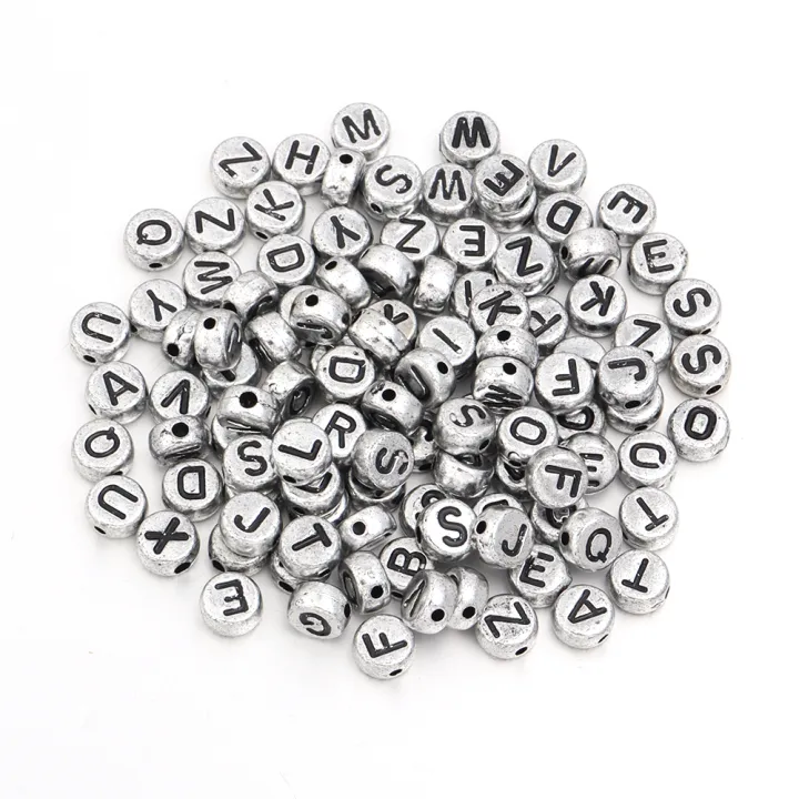 100pcs%207x3.2mm%20Gold%20Silver%20Color%20Letter%20Beads%20Flat%20Round%20Acrylic%20Alphabet%20Spacer%20Beads%20For%20Jewelry%20Making%20DIY%20Bracelet%20Necklace%20-%20Image%207