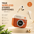 Q86 TWS Wireless Bluetooth Earbuds HiFi Stereo Sound Sport Headset Retro Camera Design Earphones foriPhone.