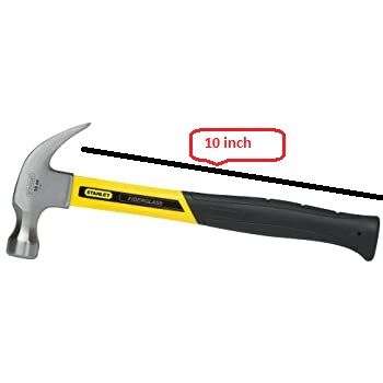 Multi-Function Hardware Hammer Steel Plastic Small Hammer Slip Mini Claw Hammer, Hatura ( 0.35k) - 10 inches