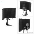Microphone Mic Isolation Shield+ Stand Soundproofing Vocal Reflection Filter.