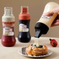 1/3Pcs 350ml 5 Hole Squeeze Seasoning Bottle With Spout Ketchup Mustard Hot Sauce Bottle With Scale Honey Dispenser Kitchen Accessories.