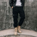 HOUZHOU Black Cargo Pants for Men Casual Korean Style Cotton Men's Cargo Trousers Male Green Pants Techwear Streetwear Hop. 