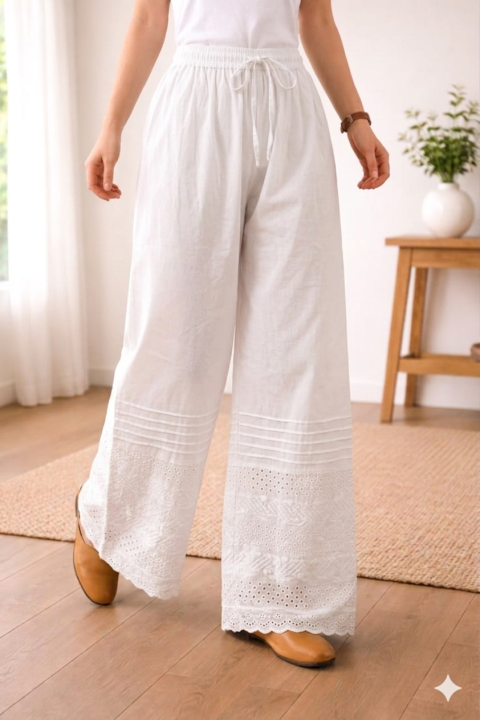 Chicken Cotton New Design Salwar Pyjama Pant For Ladies .