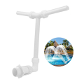 1 Piece Swimming Pool Waterfall Fountain Spray Double Fountain Heads White PVC Water Sprinklers Pools Spa Garden Decorations.