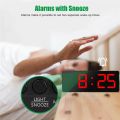 Digital Alarm Clock LED Screen Alarm Clocks Large Mirror Display USB Snooze Function Desk Table Clock Home Decor LED Clock. 