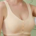 Nursing Bra Latex Feeding Bra Front Buckle Bra.