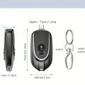Type-"C" Mini Keychain Power Bank Portable Emergency Phone Charger.