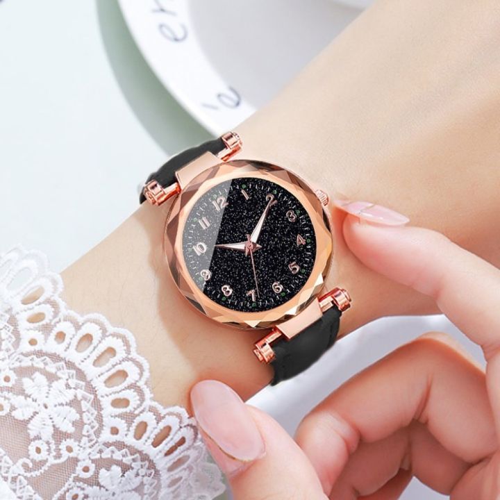 2pcs%20Luxury%20Fashion%20Women%20Watch%20Set%20Colourful%20PU%20Leather%20Strap%20Ladies%20Quartz%20Wristwatch%20Alloy%20Bracelet%20For%20Ladies%20Gift%20-%20Image%202