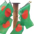 Bangladesh National Flag Desk Flag 8 Inch By 5 Inch (10 Pcs). 