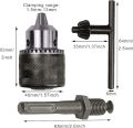 Rotary Hammer Drill Chuck Adapter 1.5-13mm 1/2" 20UNF Thread With SDS Plus Quick Change Drill Chuck Adapter SDS Plus Shank With Wrench Chuck Key Drills & Drivers.