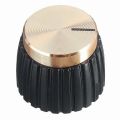 ZOROOM 10Pcs Guitar AMP Amplifier Knobs Push-on Black+Gold Cap for Marshall Amplifier.