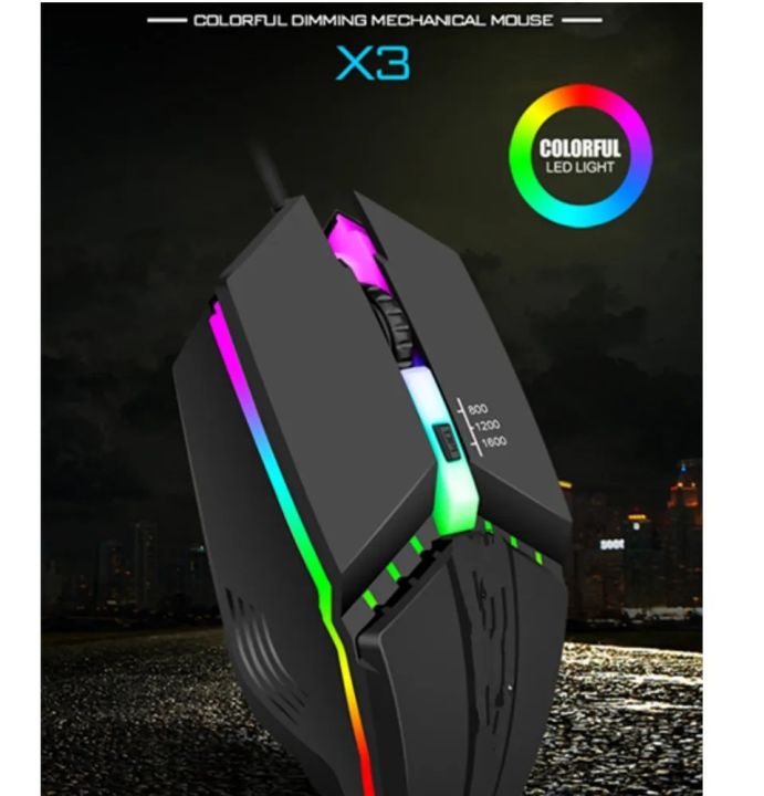 (BS ) Zeus Venom X3 Led Lightning RGBGaming Mouse - Online Exclusive Version