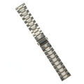 22mm Premium Stainless Steel Watch Strap Five Bead Solid Metal Bracelet with Double Snap Clasp Compatible with Smartwatches & Traditional Watches.