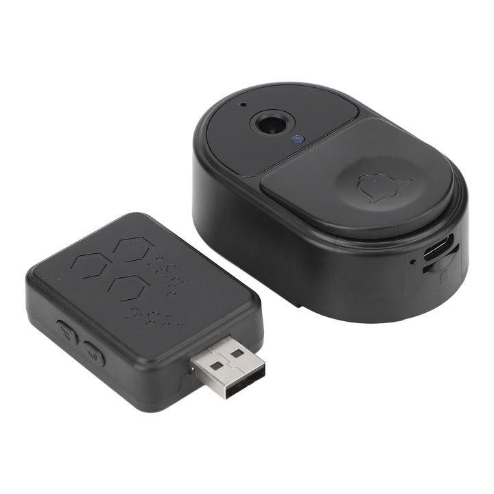 WiFi Video Doorbell Camera Smart Home Remote Video Monitoring 128GB Wireless Wifi Video Doorbell with Ding Dong Receiver Black