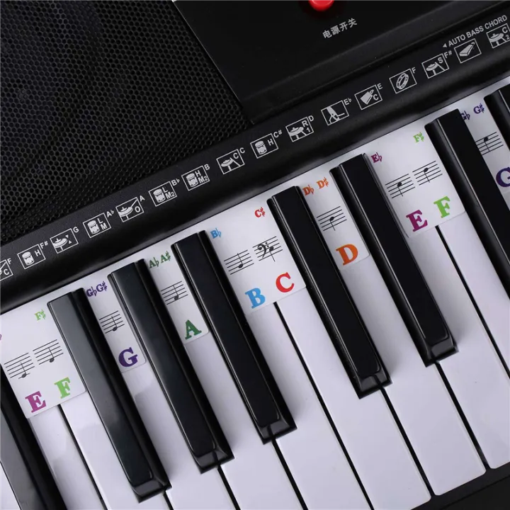 NCANRUI%202X%20Piano%20Keyboard%20Stickers%20Grand/Electric%20Piano%2061%20Keys%20Stave%20Notation%20Note%20Strip%20Label%20Symbol%20for%20Beginners%20Students%20-%20Image%206