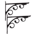 2pcs Black Aluminum Shelf Bracket L Shape European Style Wall Mounted Hanging Angle Bracket Heavy Duty Supporter for Commodity.
