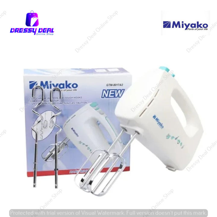 Miyako New Hand Mixer & Egg Beater GTM-8017A2 - 300 Watt - White
