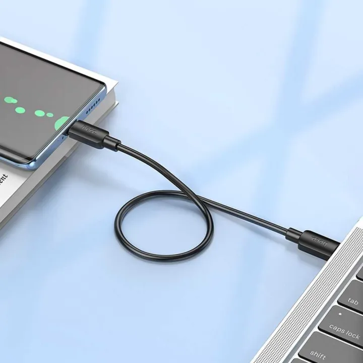 Hoco%20X96%2060W%20USB-C%20to%20USB-C%20Fast%20Charging%20Data%20Cable%2025CM%20-%20Black%20-%20Image%204