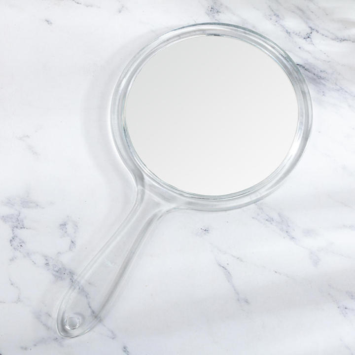 Transparent%20Hand%20Mirror%20Rounded%20Shape%20Makeup%20Mirror%20Hand%20Mirror%20Double-Sided%20Handheld%20Mirror%201X/3X%20Magnifying%20Mirror%20with%20Handle%20-%20Image%209