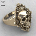 【Aesth Diary Store】EVBEA Ancient Skull Ring Big Ghost Men Boys Polishing Biker Rings for Women Jewelry. 