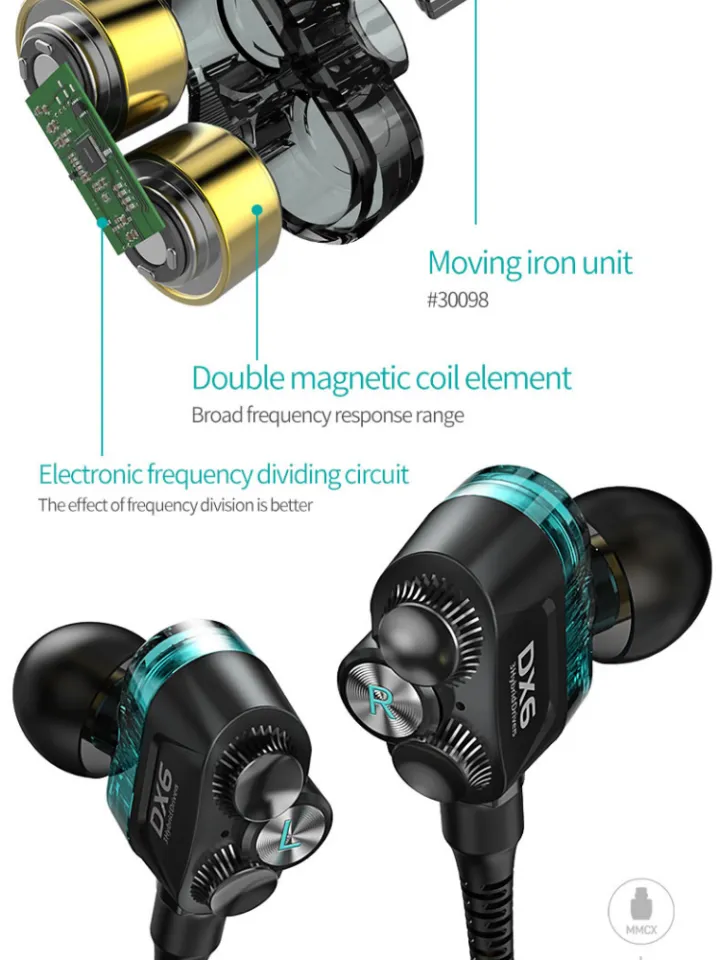 Plextone DX6 Hybrid Drivers Detach Earphone Gaming In-Ear