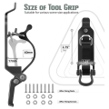 6 Pcs Garage Rack Metal Rubber Clamp Mounting Brackets, Durable Holder Clamp Mount Kit (Black).