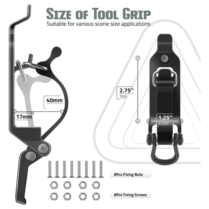 6%20Pcs%20Garage%20Rack%20Metal%20Rubber%20Clamp%20Mounting%20Brackets,%20Durable%20Holder%20Clamp%20Mount%20Kit%20(Black)%20-%20Image%204