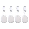4PCS Tablecloth Weights Outdoor Table Cloth Weights Teardrop Shape Pendant Stones with Metal Clips Marble Table Cover Weights. 