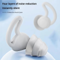 Soundproof Earplugs Three Layer Silicone Earplugs Waterproof Swimming Ear Plugs Sleep Noise Reduction Comfortable Easy to Use D. 