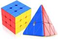 3x3 Rubik's Cube and Pyramid Triangle High Speed.