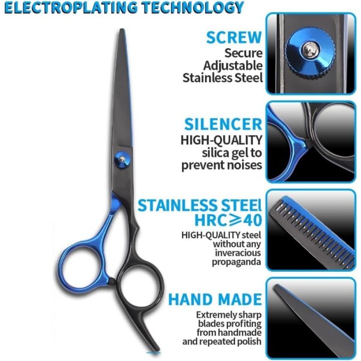 Hairdressing%20Scissors%20Set,%206%20Inch%20Hair%20Cutting%20Scissors%20Thinning%20Shears,%20Hair%20Cutting%20Styling%20Accessories%20Tools%20Kit%20For%20Barber%20S%20-%20Image%203