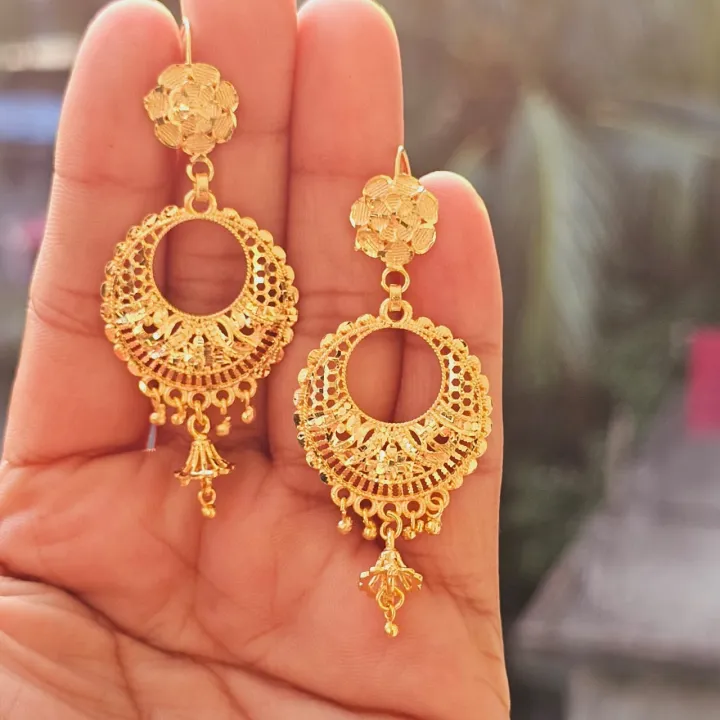 Rm For Gold Plated Fashion Jhumka Earrings For Women Collerction