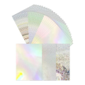 30-Pack Shiny Fluorescent A4 Thick Cardstock Mirror Paper For Card Making Scrapbooking. 