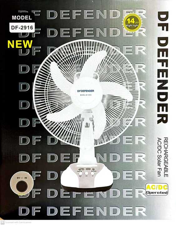 Defender Rechargeable Fan 16") 2916 (Made in China)