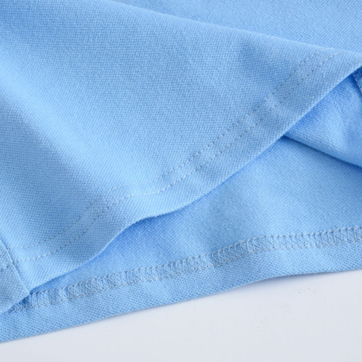 Elegantstunning%20Boys%20Lapel%20Short%20Sleeves%20T-shirt%20Simple%20Solid%20Color%20Tops%20Summer%20Cotton%20Breathable%20Shirt%20For%201-10%20Years%20Old%20Kids%20-%20Image%202