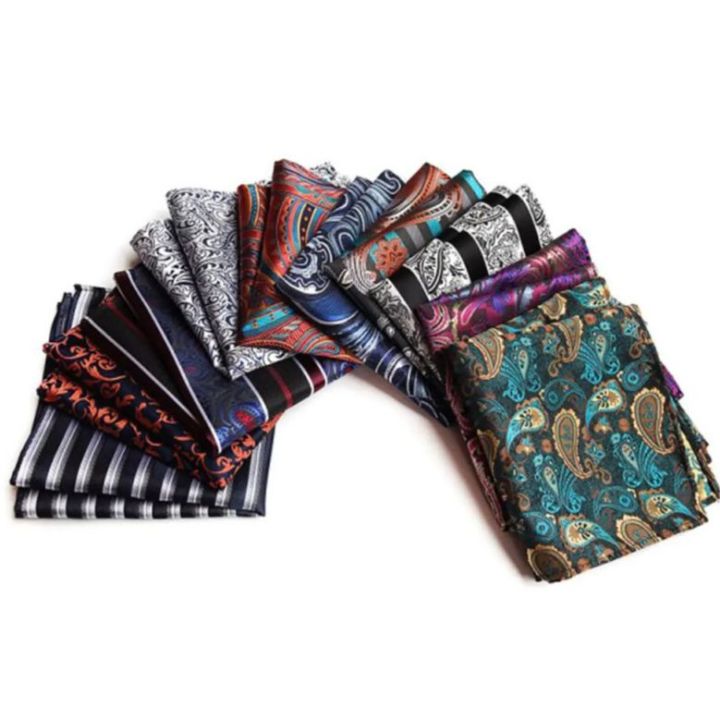 Men%E2%80%99s%20Luxury%20Paisley%20Pocket%20Square%20%E2%80%93%20Polyester%20Yarn%20Handkerchief%20for%20Suit%20&%20Blazer%20(25%20x%2025%20cm,%201%20Pc)%20-%20Image%202