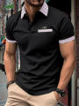 New 2024 High Street CARTELO Street Leisure Business 3D Print Flip Collar Business Men's Short sleeved POLO Shirt. 