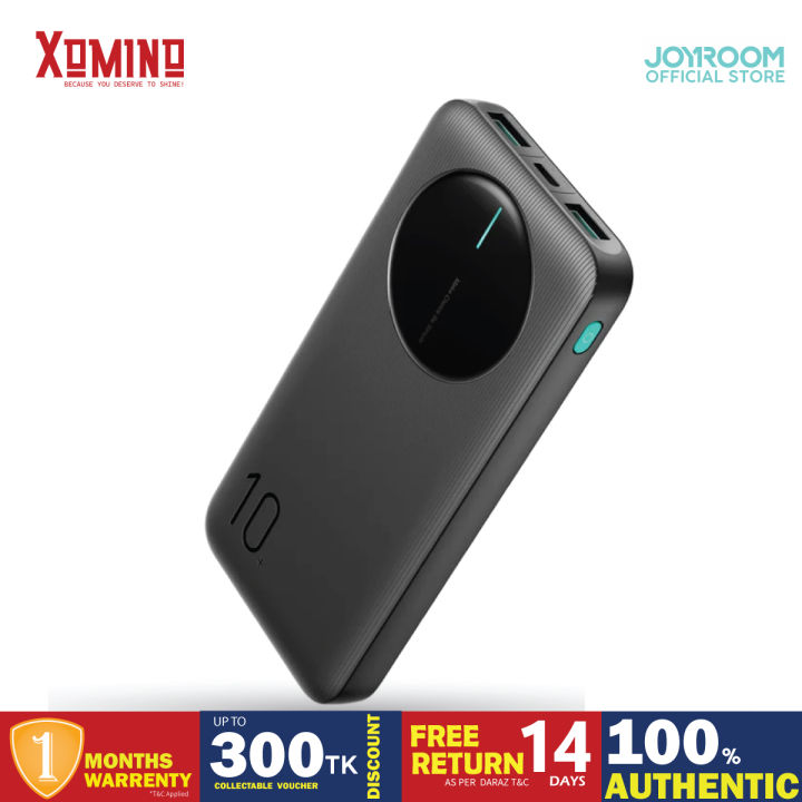 JOYROOM JR-PBF12 LED 2.4A Fast Charging 10000mAh Power Bank - Black