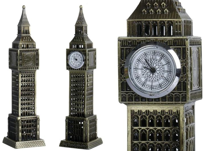 London's Big Ben Clock Tower Showpiece with a Watch Antique bronze a statue of London landmark model figure Home Office Decore