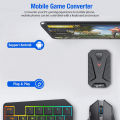 HXSJ P8 Wired Keyboard Mouse Converter Portable Mobile Game Keyboard and Mouse Adapter with 3 USB Ports for Android System.