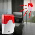 12V Siren Wired Flash and Sound Alarm -White.