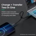 CASIFY X1 3A Type C Cable Super Fast Charging Flat Cable Short USB Type C Cable Black 30CM. 