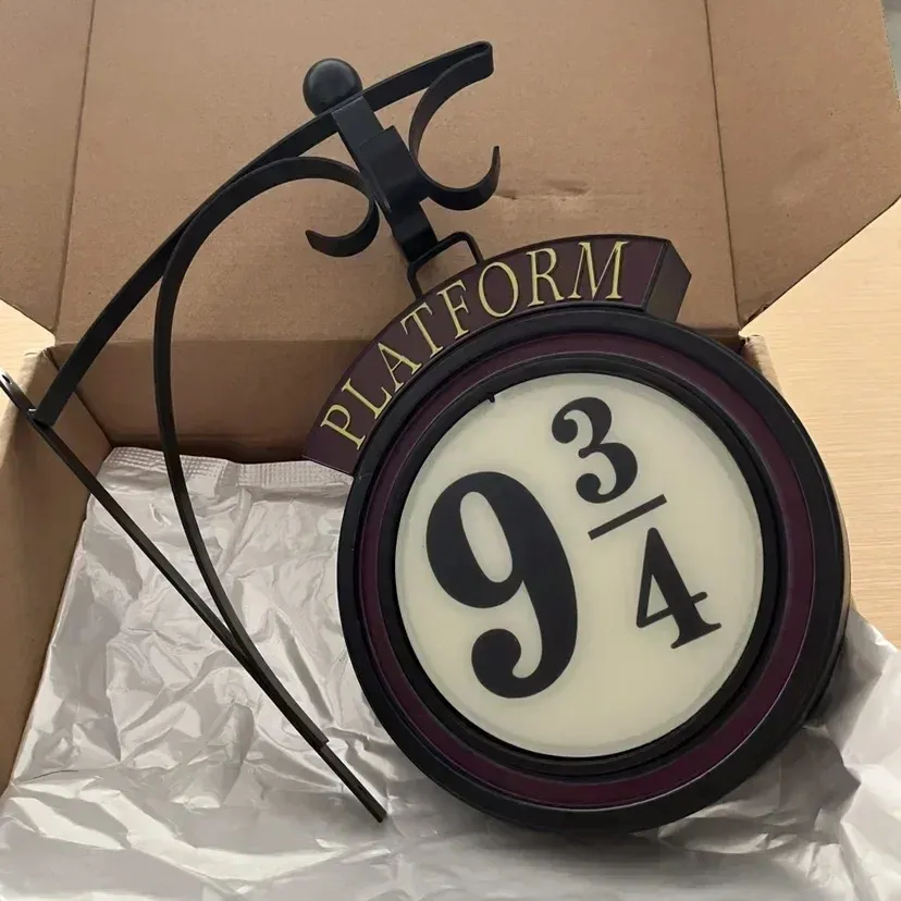 PearlyCats Platform 9 3/4 Wall Night Light – Double-Sided RGB LED, 16 Colors, Remote Control, USB-C Rechargeable, Wizard Theme Decor For Halloween, Christmas, Birthday