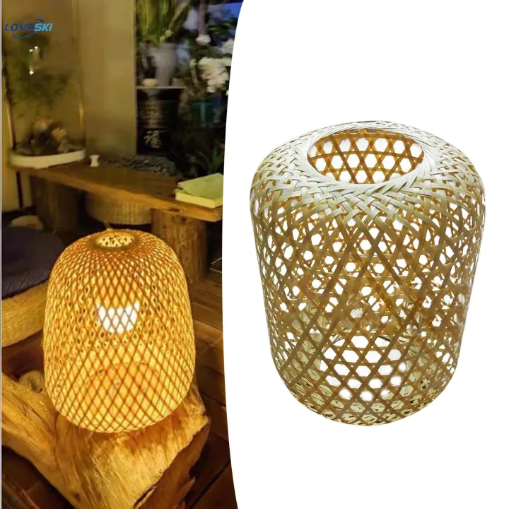 3x%20Handwoven%20Bamboo%20Lamp%20Shade%20Lampshade%20Hanging%20Pendant%20Light%20Reading%20Light%20-%20Image%205