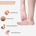 Silicone Gel Heel Pad Socks For Swelling Pain Relief | Anti Crack Moisturizing Socks for Dry Hard Cracked Ankles | Free Size for Men and Women Loose (1-Pair). 