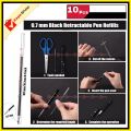 Ball pen Refills For Retractable Pen / click pen Tip pen Refill 0.7mm Black color pack of 10pcs. 