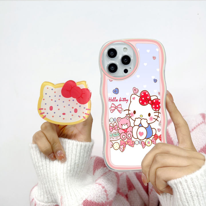 TA%20for%20Realme%20C11%20Back%20Cover%20With%20Free%20Holder%20Cute%20Kitty%20Wavy%20Phone%20Case%20Camera%20Protection%20Transparent%20TPU%20Soft%20Cover%20for%20Girls%20-%20Image%204