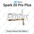 Tecno Spark 20 20c 20 Pro 20 Pro Plus KJ6 KJ5 BG7 KJ7 Power on / off Switch Button Side Volume Up Down Buttons Flex Cable Replacement Parts.
