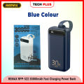 REMAX RPP-522 20W+22.5W PD+QC Powerbank 30000 mah Portable Smart Multi-compatible Fast Charging Power Bank 30000mah-BLUE. 