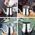 1000ml /32 size Stainless Steel Oil Strainer Pot Container Jug Storage Can With Filter Cooking Oil Pot Size 32. 